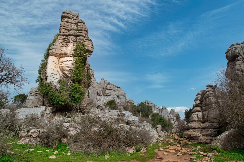 mountain, rocks, landscape, erosion, clouds, torcal, nature, antequera